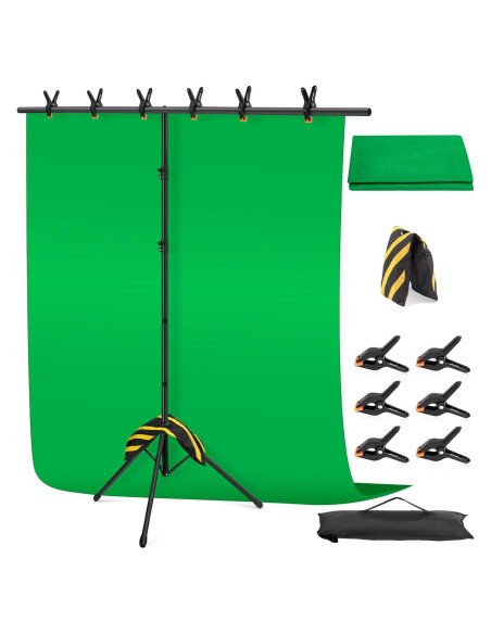 Kit de Fondo Verde 2.4x2.2m CludPark con Soporte Ajustable