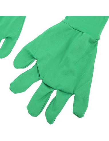 Guantes de Pantalla Verde Chromakey 2 Piezas Seda de Leche