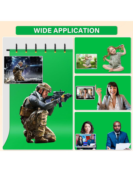 Kit de Fondo Verde 2.4x2.2m CludPark con Soporte Ajustable