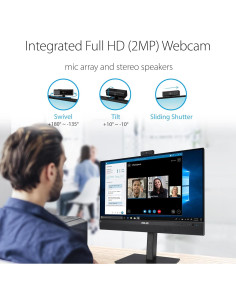Monitor ASUS BE24ECSNK 23.8" Full HD con Webcam y Micrófono AI 2