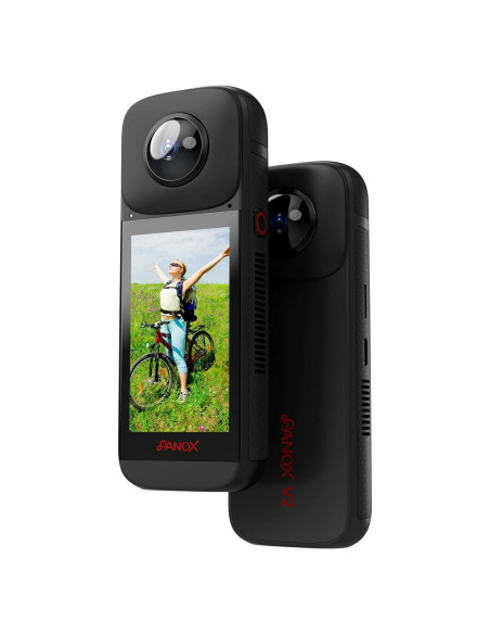 Cámara 360 PANOX V2 para Motocicleta 72MP 5.7K GPS Android 10 Cámara 360 PANOX V2 para Motocicleta 72MP 5.7K GPS Android 10