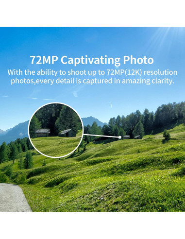 Cámara 360 PANOX V2 para Motocicleta 72MP 5.7K GPS Android 10