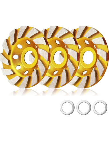 Ruedas de Amolar de Diamante HRLORKC 10 cm 2 Piezas para Concreto