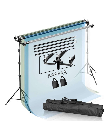 Soporte de fondo ajustable Efavormart 3 en 1 2.44x3.05m