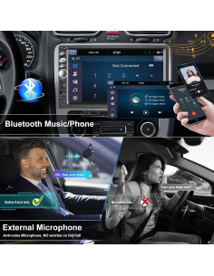 Estéreo de Coche Doble Din CAMECHO A3056A3 con CarPlay y Bluetooth 2