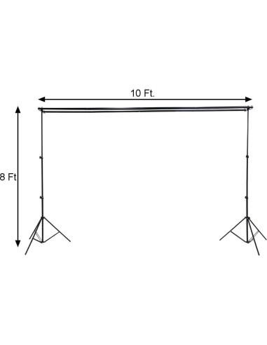 Soporte de fondo ajustable Efavormart 3 en 1 2.44x3.05m