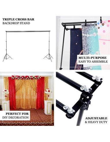 Soporte de fondo ajustable Efavormart 3 en 1 2.44x3.05m