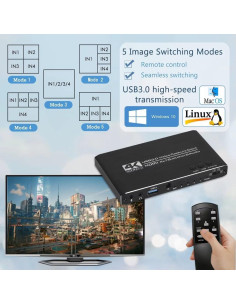 Tarjeta de Captura de Video HDMI IMPEETUUS 4x1 4K 30Hz 2