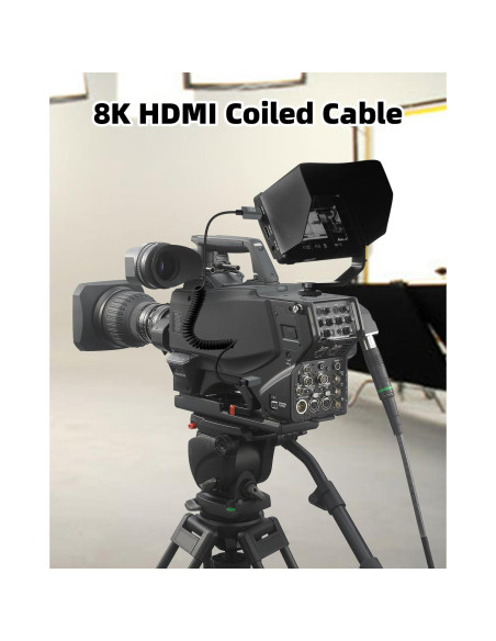 Cable Micro HDMI a HDMI Enrollado GELRHONR 8K 0.30-0.91m Cable Micro HDMI a HDMI Enrollado GELRHONR 8K 0.30-0.91m