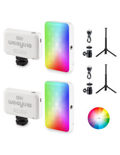Luz LED RGB Weeylite S03 para Video con Soporte y App