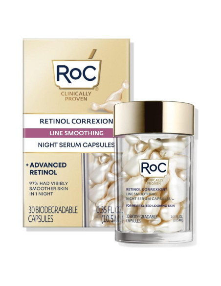 Suero Nocturno Anti-Envejecimiento RoC Retinol 30 Cápsulas 10.4 ml