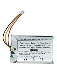 Batería de Reemplazo 1800mAh 3.7V para Turtle Beach y HyperX
