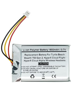 Batería de Reemplazo 1800mAh 3.7V para Turtle Beach y HyperX 2