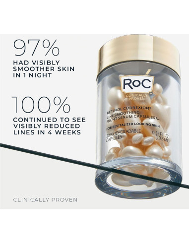 Suero Nocturno Anti-Envejecimiento RoC Retinol 30 Cápsulas 10.4 ml
