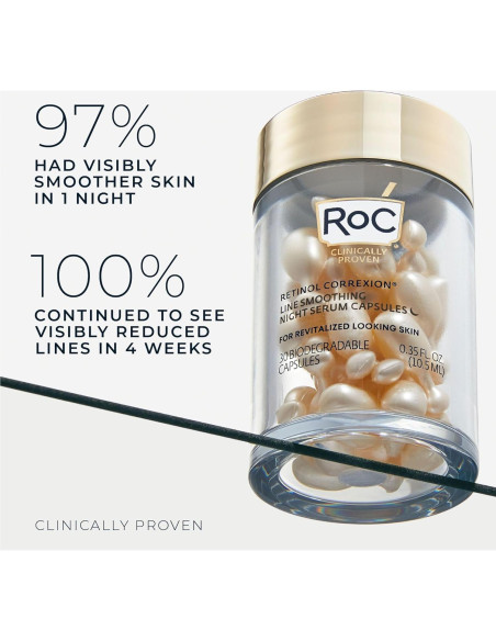 Suero Nocturno Anti-Envejecimiento RoC Retinol 30 Cápsulas 10.4 ml