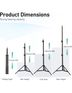 Varilla de Luz LED RGB ALTSON LD01 con Trípode y Control Remoto 2