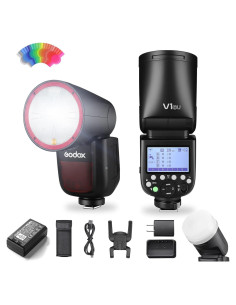 Flash Godox V1-C U para Canon, 76Ws, TTL, Accesorios