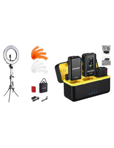 Kit de Luz de Anillo NEEWER 18" 55W LED + Micrófono Inalámbrico