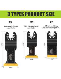 Cuchillas Oscilantes de Titanio COMOWARE 10 Pcs Multi-Tarea 2