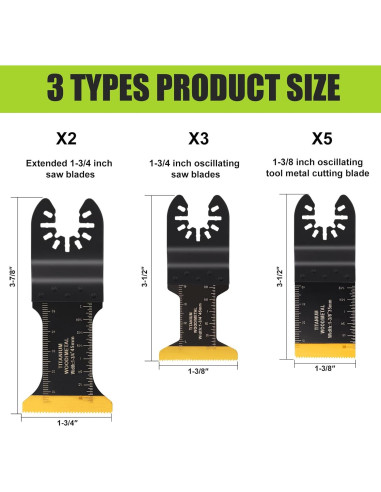 Cuchillas Oscilantes de Titanio COMOWARE 10 Pcs Multi-Tarea