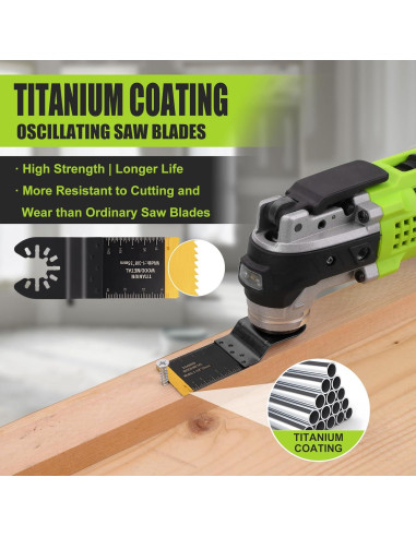 Cuchillas Oscilantes de Titanio COMOWARE 10 Pcs Multi-Tarea