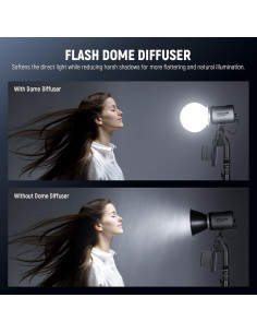 Domo de Difusión Softbox NEEWER CRS6 con 3 Anillos Adaptadores 2