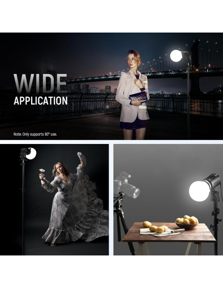 Domo de Difusión Softbox NEEWER CRS6 con 3 Anillos Adaptadores Domo de Difusión Softbox NEEWER CRS6 con 3 Anillos Adaptadores