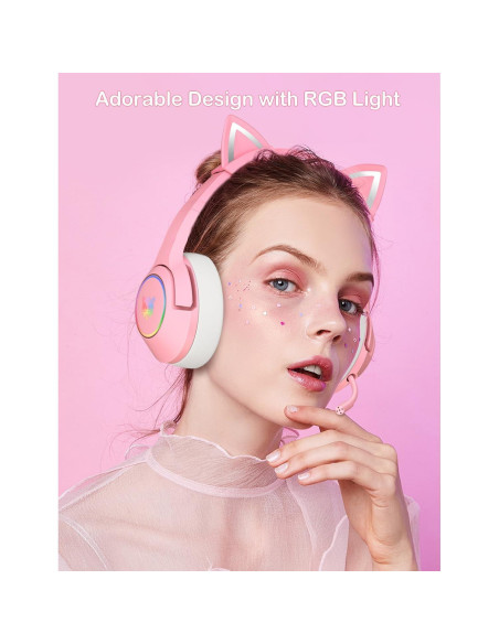 Auriculares de Juego PHNIXGAM K9 Rosa con Sonido Surround