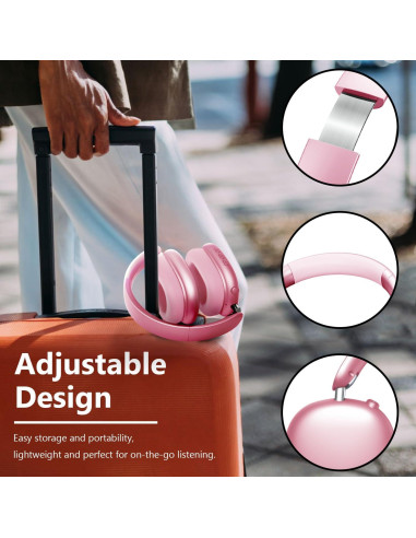 Auriculares Inalámbricos Wentronic Y01 Rosa, Bluetooth 5.3, 48h Batería