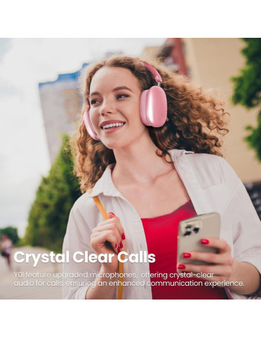 Auriculares Inalámbricos Wentronic Y01 Rosa, Bluetooth 5.3, 48h Batería