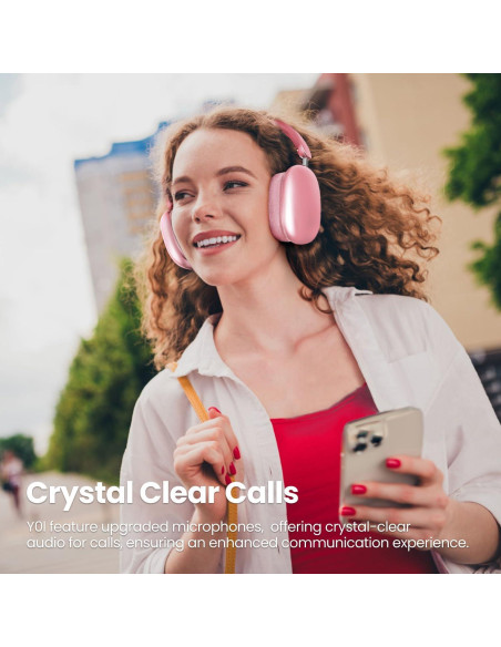 Auriculares Inalámbricos Wentronic Y01 Rosa, Bluetooth 5.3, 48h Batería
