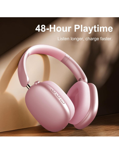 Auriculares Inalámbricos Wentronic Y01 Rosa, Bluetooth 5.3, 48h Batería