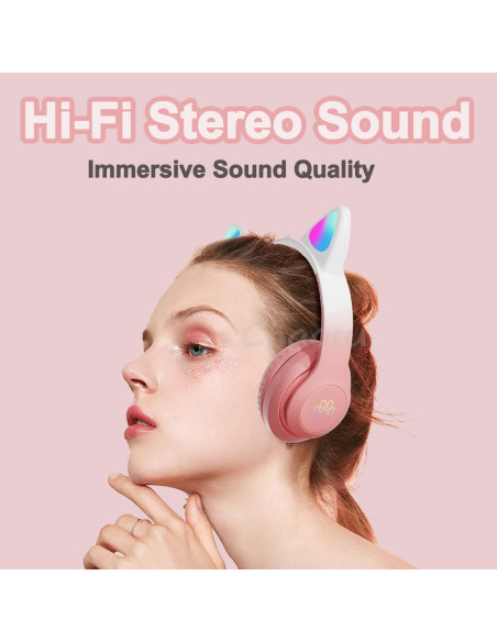 Auriculares Inalámbricos Bluetooth TOKANI STN28 Rosa Niños