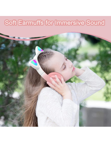 Auriculares Inalámbricos Bluetooth TOKANI STN28 Rosa Niños