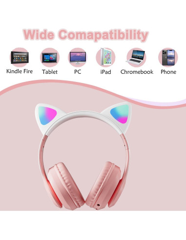 Auriculares Inalámbricos Bluetooth TOKANI STN28 Rosa Niños