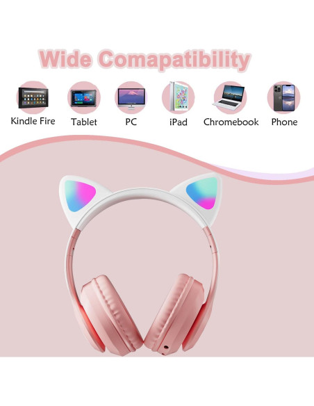 Auriculares Inalámbricos Bluetooth TOKANI STN28 Rosa Niños