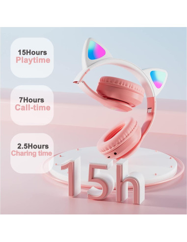 Auriculares Inalámbricos Bluetooth TOKANI STN28 Rosa Niños