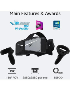 Auricular VR Pimax Crystal Light - Resolución 8K, Ligero, FOV 130 2
