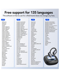 Auriculares de Traducción ERAZER XP2 In-Ear Bluetooth 5.4 2