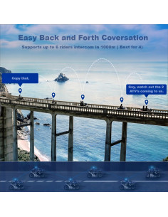 Auricular Bluetooth Fodsports FX6 para Motocicleta - 6 Riders 2