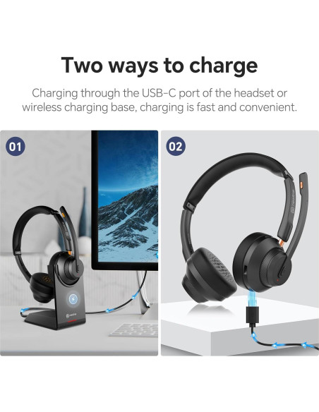 Webcam 4K Newline con Auriculares Inalámbricos y Cancelación de Ruido