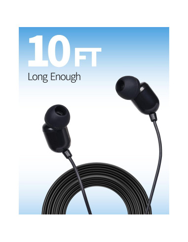 Auriculares con cable Yodamiack 3 metros con micrófono - Paquete de 3