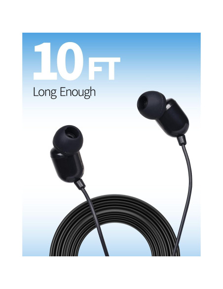 Auriculares con cable Yodamiack 3 metros con micrófono - Paquete de 3