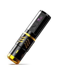 Pistola de Tatuaje Inalámbrica Wormhole Oro 2100mAh LED