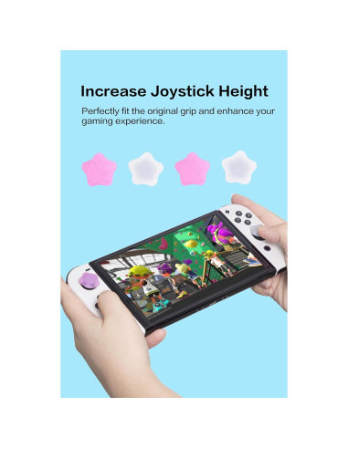 Agarres de Pulgar de Silicona NANANINO para Nintendo Switch - 4PCS Estrellas