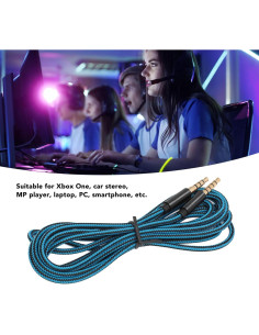 Cable de 3.5mm 5 polos a 4 polos ASHATA 2m para auriculares 2