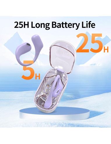 Auriculares Bluetooth Inalámbricos AMAFACE C01 Morado 25h