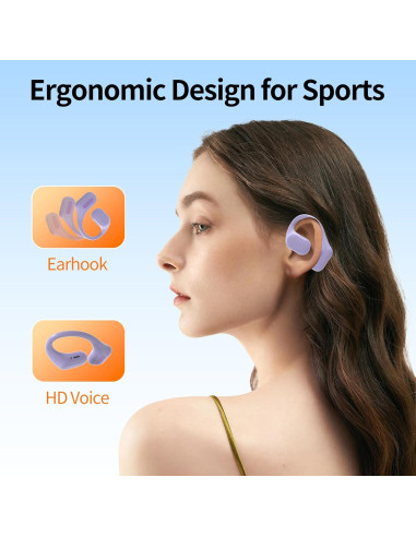 Auriculares Bluetooth Inalámbricos AMAFACE C01 Morado 25h