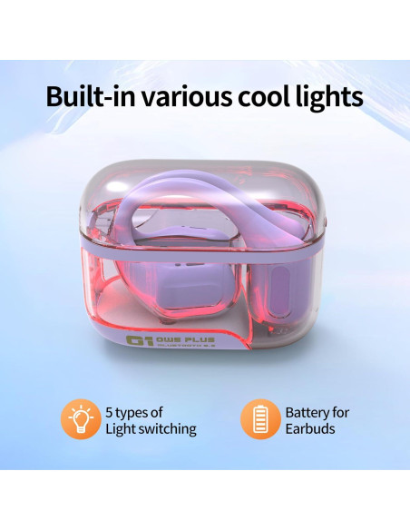 Auriculares Bluetooth Inalámbricos AMAFACE C01 Morado 25h