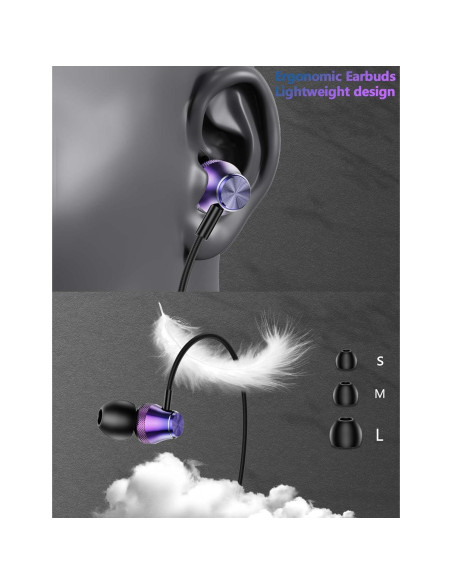 Paquete de 2 Auriculares In-Ear 3.5mm con Cancelación de Ruido